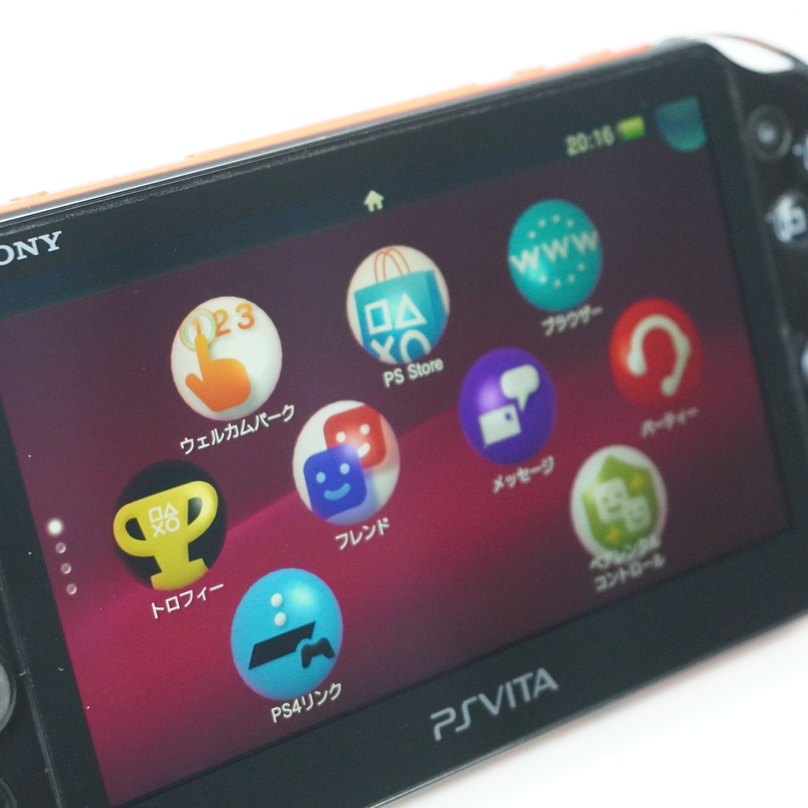 ｍ386 SONY PSVITA PCH-2000 ブラック レッド 本体 訳あり