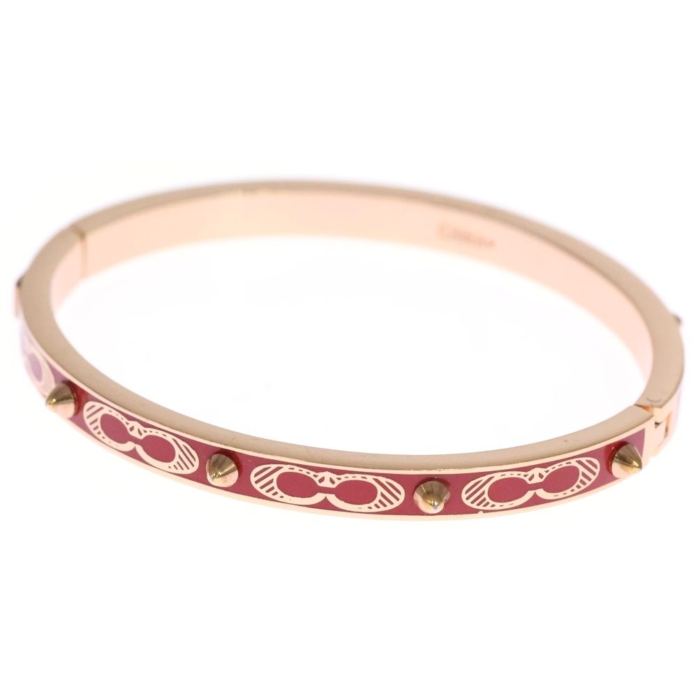 COACH (コーチ) シグネチャー スタッズ バングル ブレスレット ピンク