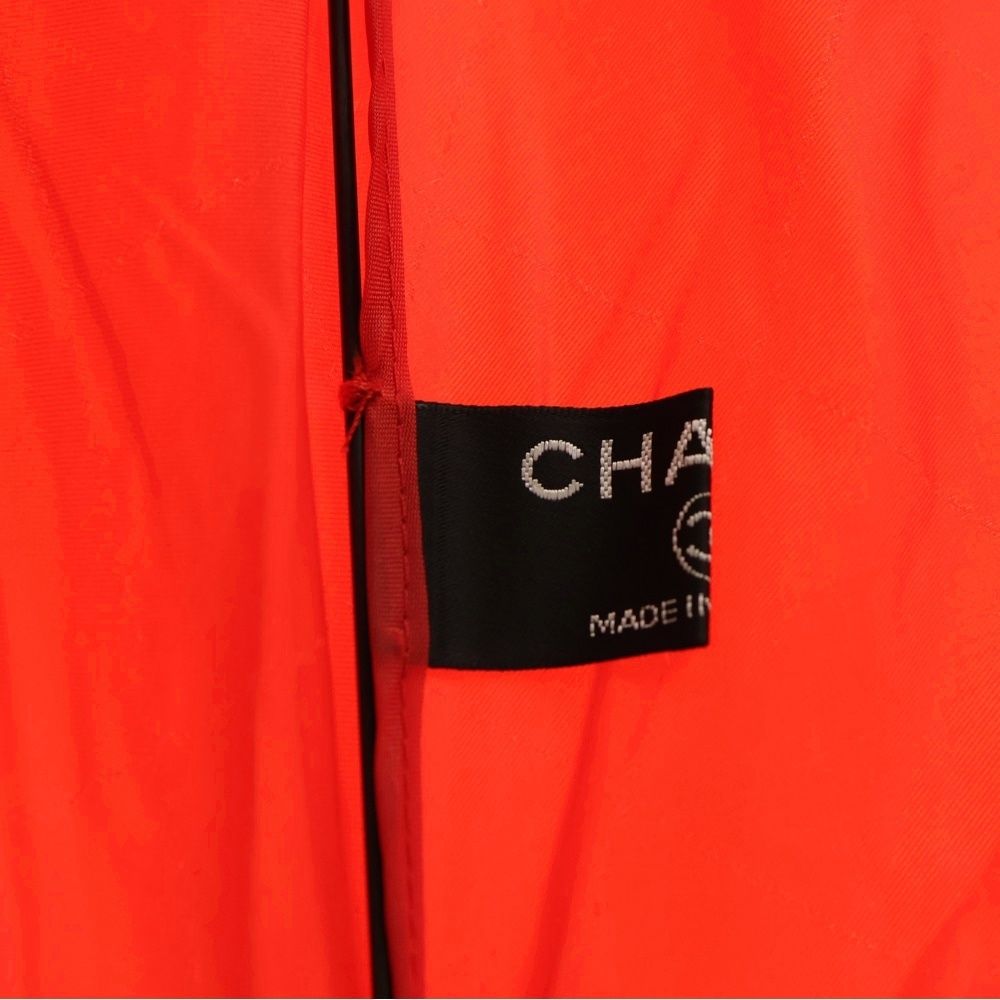 CHANEL (シャネル) ココマーク マトラッセ柄 折りたたみ傘 レッド