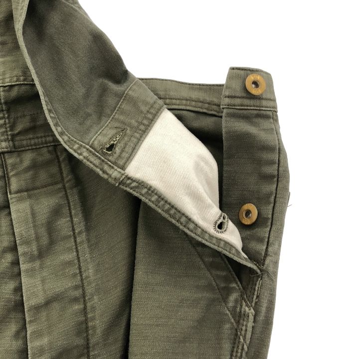 美品 フレームワーク バックサテンサロペット 36 カーキグリーン 美品 フレームワーク バックサテンサロペット 36 カーキグリーン