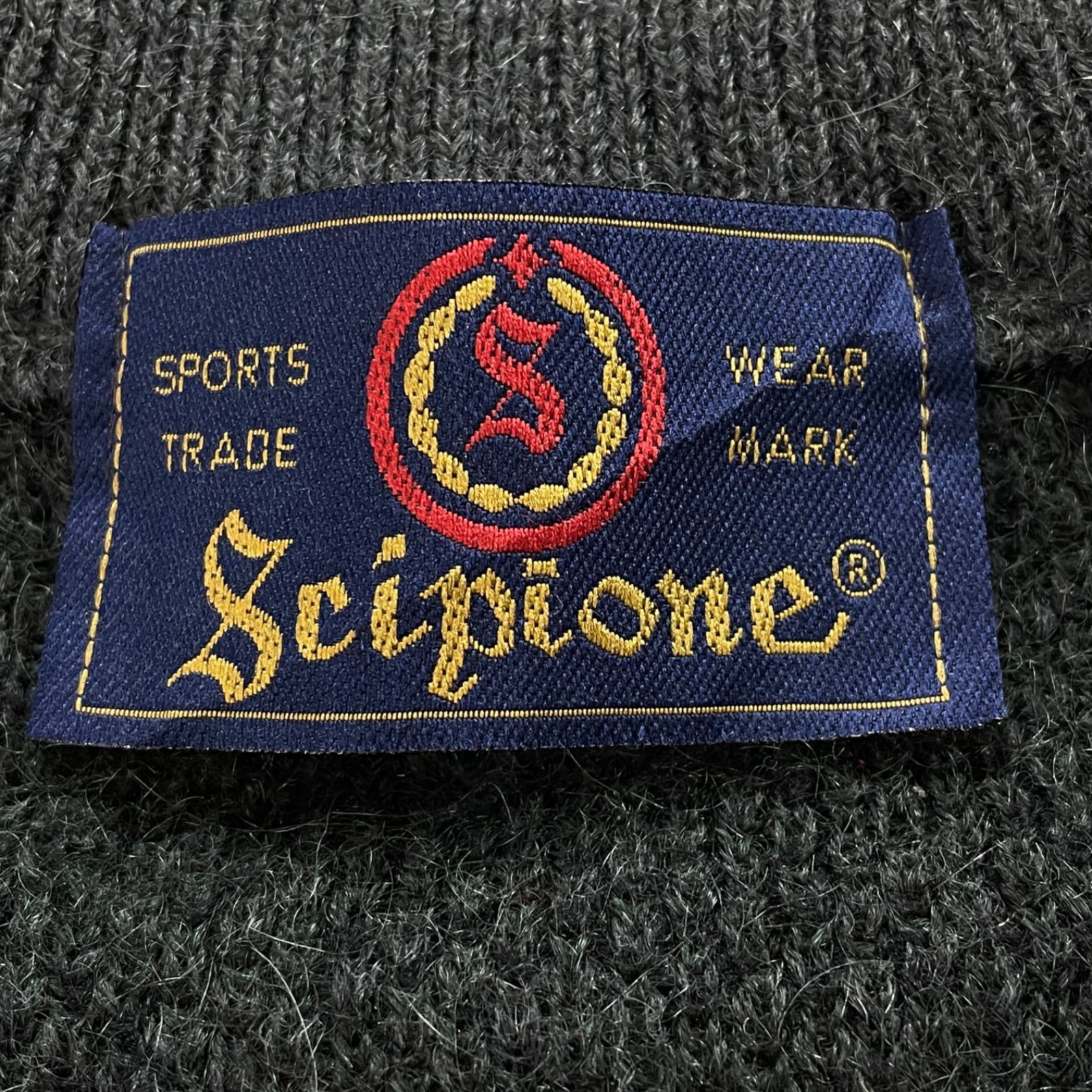 ユーロヴィンテージ　vintage　ダークグレー Vネックニット　モード　ウール 90s Euro Vintage Scipione Knit Sweater V-neck ユーロ ヴィンテージ
