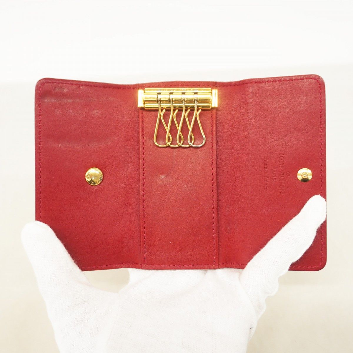 6ac3038】ルイヴィトン キーケース ヴェルニ ミュルティクレ4 M91976