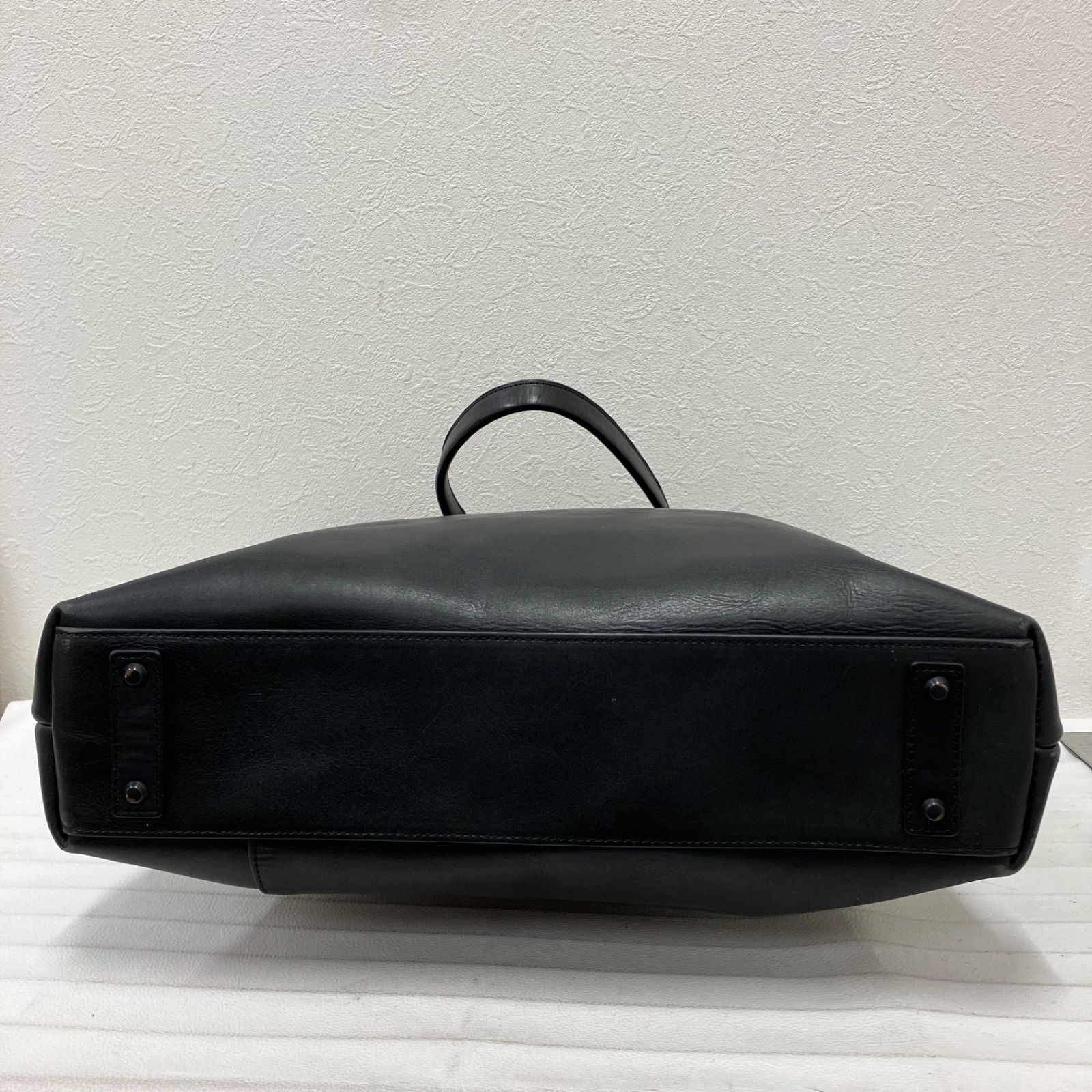 Y8451 agnes b. アニエスベー トートバッグ オールレザー ブラック系 