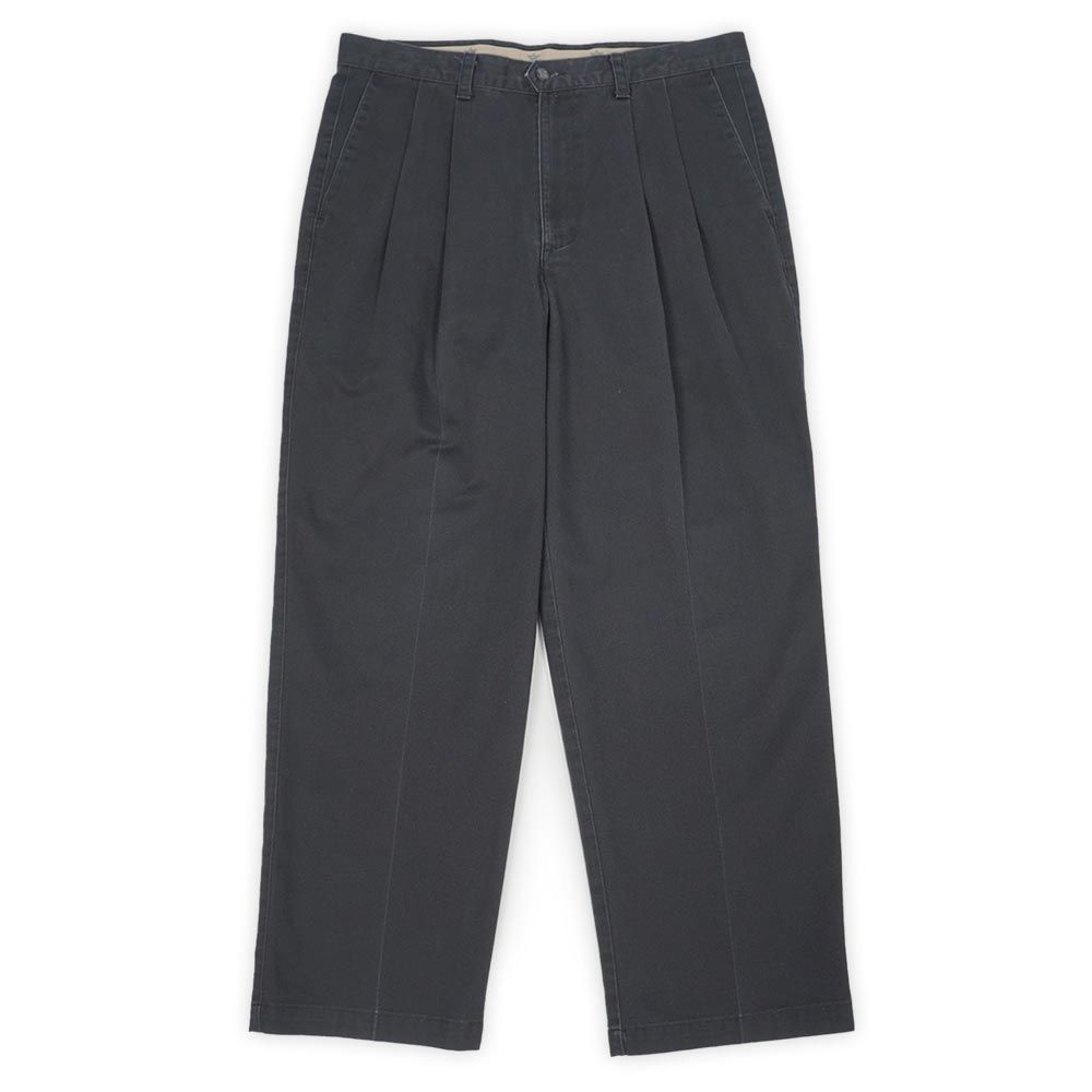 USA製ビンテージ リーバイス ドッカーズ ツータックパンツ チノパン黒ブラック USA製ビンテージ リーバイス ドッカーズ ツータックチノパン墨黒