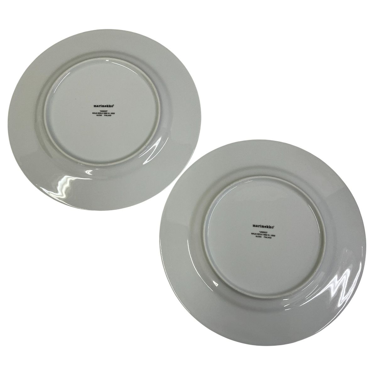 新品未使用 マリメッコ ウニッコ プレート 2枚セット セージ ブルー