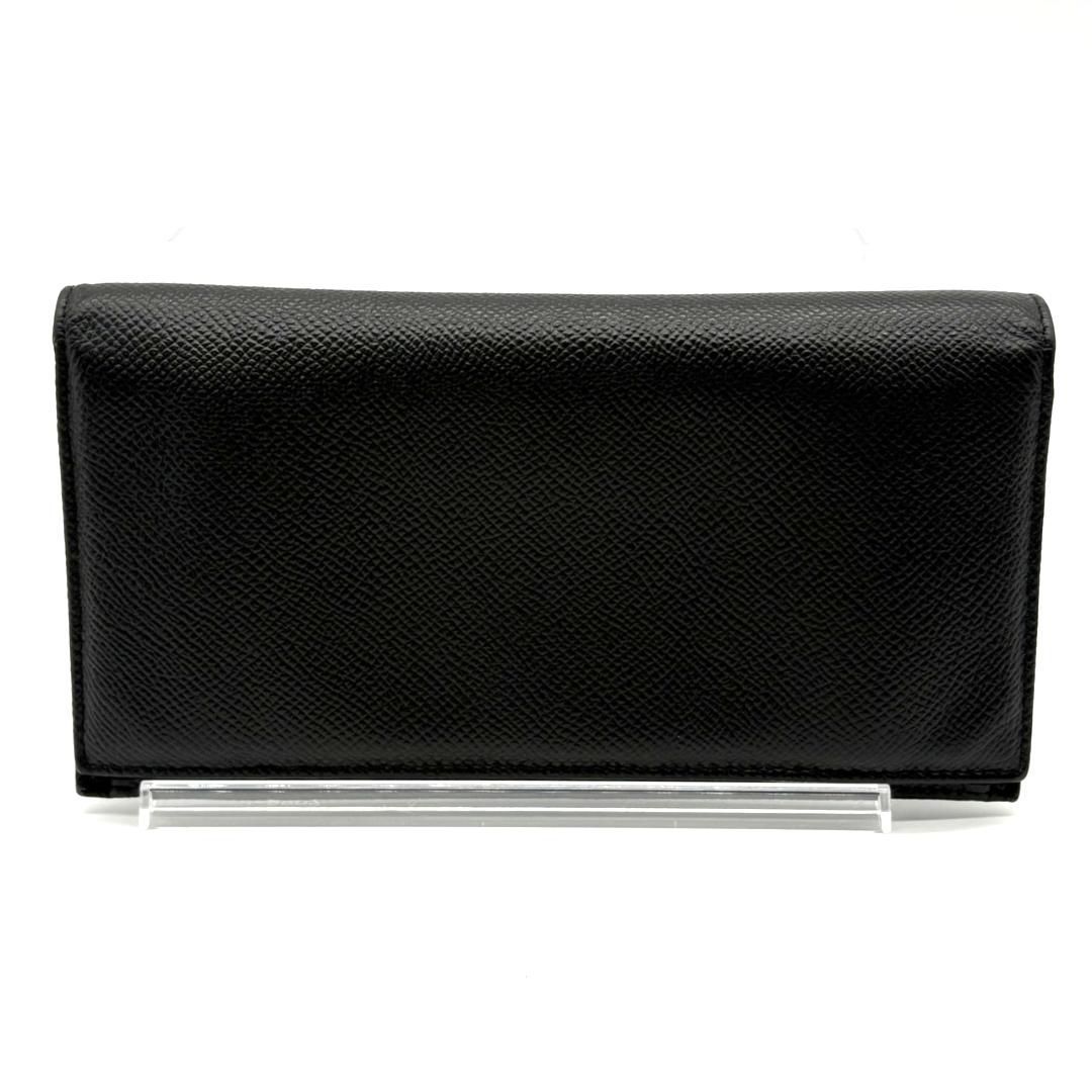 未使用　 ドルチェ＆ガッバーナ　レザー長財布　黒　ロゴプレート　カード付き Dolce & Gabbana ドルチェ＆ガッバーナ レザー 長財布 ブラック ロゴ