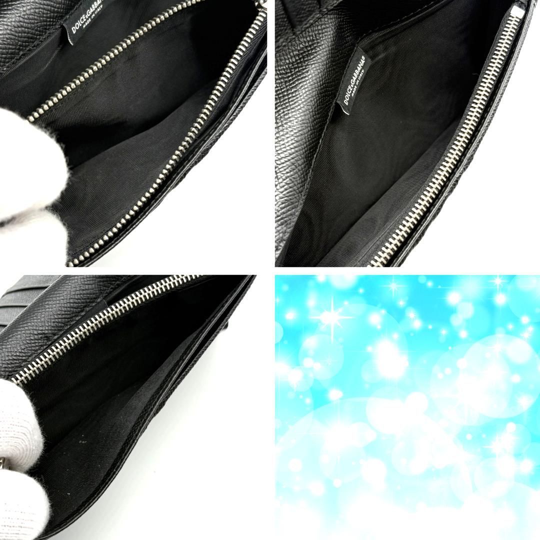 Dolce & Gabbana ドルチェ＆ガッバーナ レザー 長財布 ブラック ロゴ