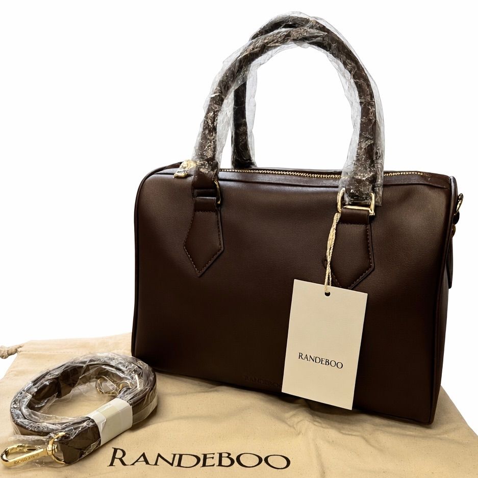 RANDEBOO Minimal boston bag ダークブラウン 【公式通販】