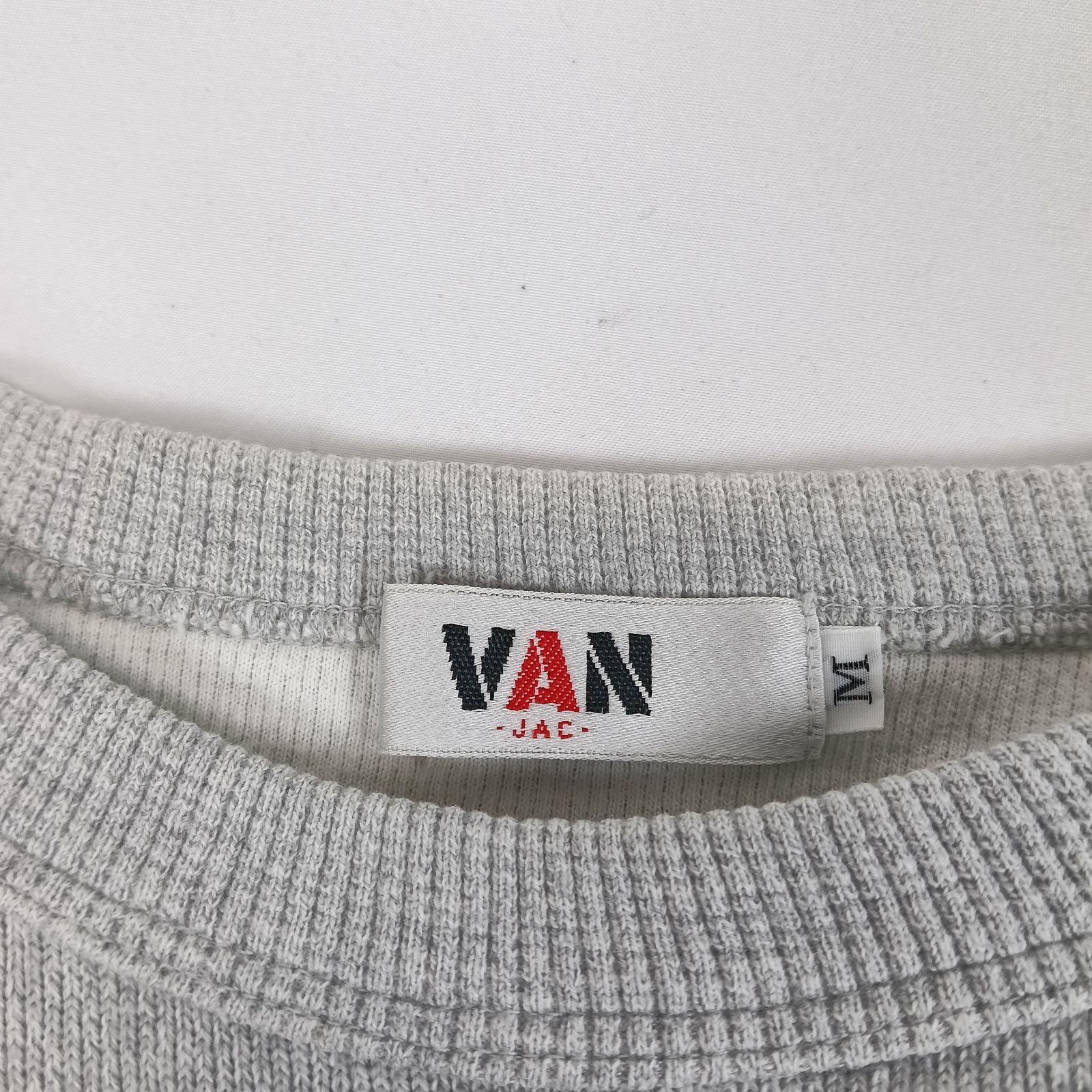VAN JAC (ヴァンヂャケット) バックロゴ刺繍 スウェット グレー M 