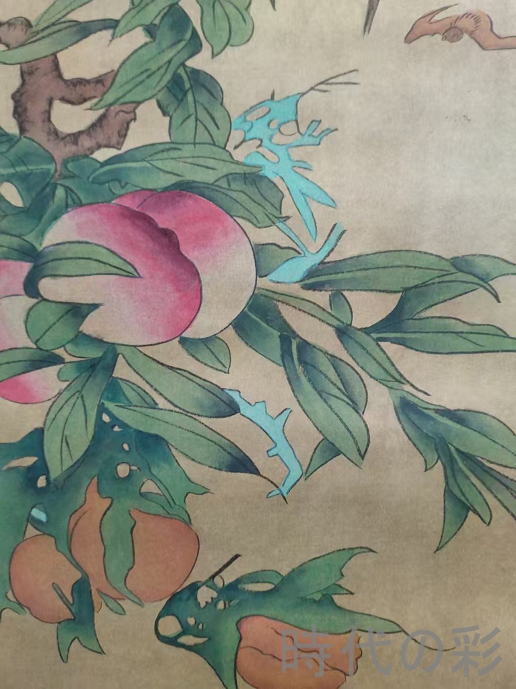 中国古美術.清時代.冷枚款.花鳥図.宣紙画.三尺手描き.肉筆.掛け軸.絵画