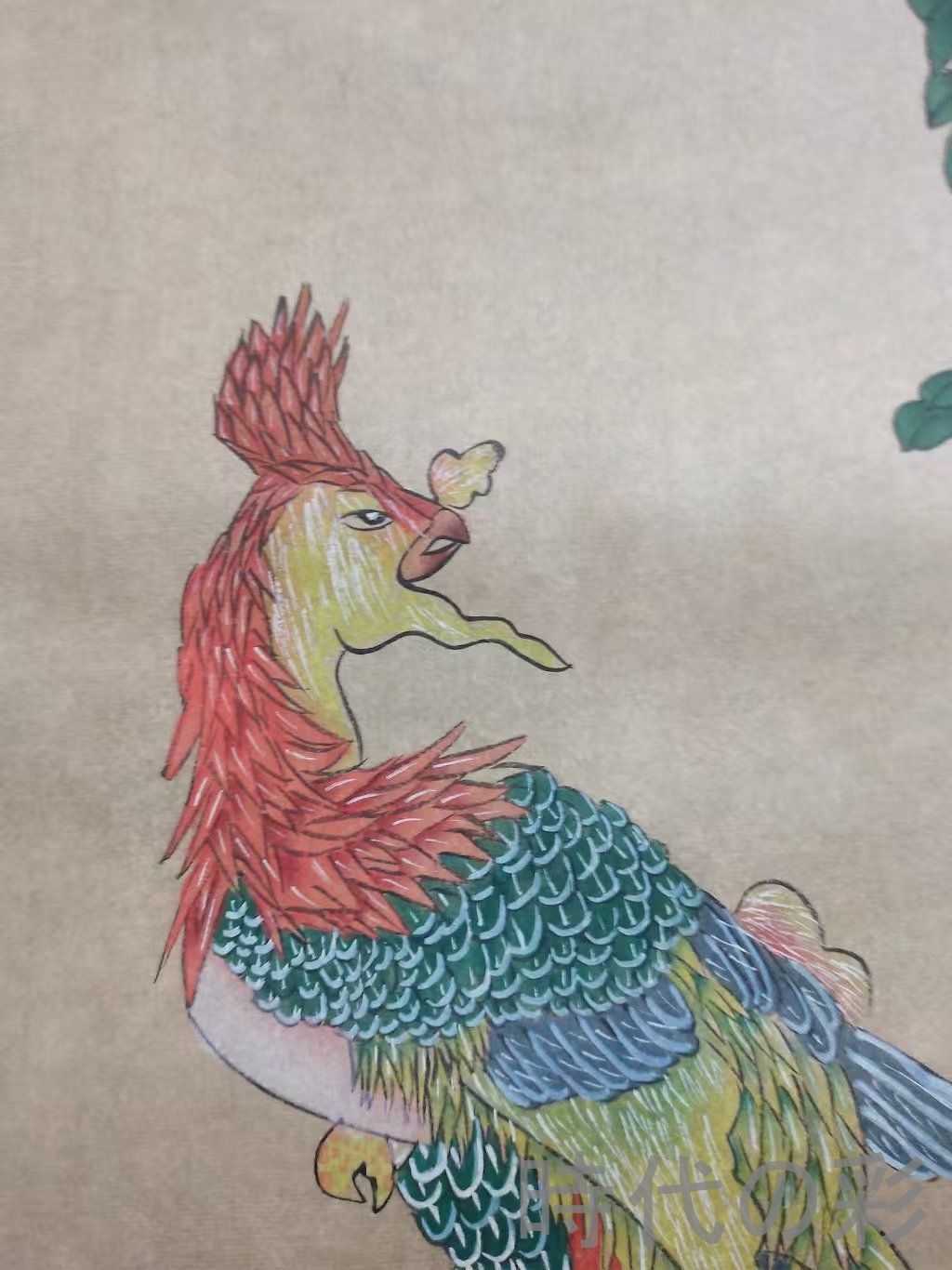 中国古美術.明時代.呂紀款.花鳥図.宣紙画.三尺手描き.肉筆.掛け軸.絵画