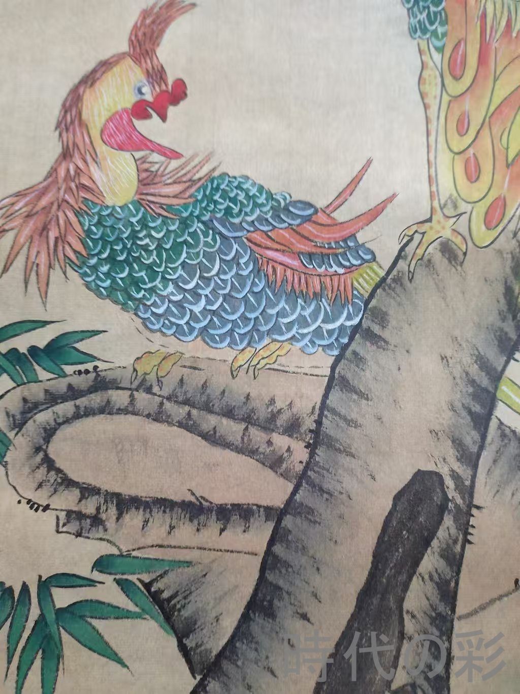 中国古美術.明時代.呂紀款.花鳥図.宣紙画.三尺手描き.肉筆.掛け軸.絵画