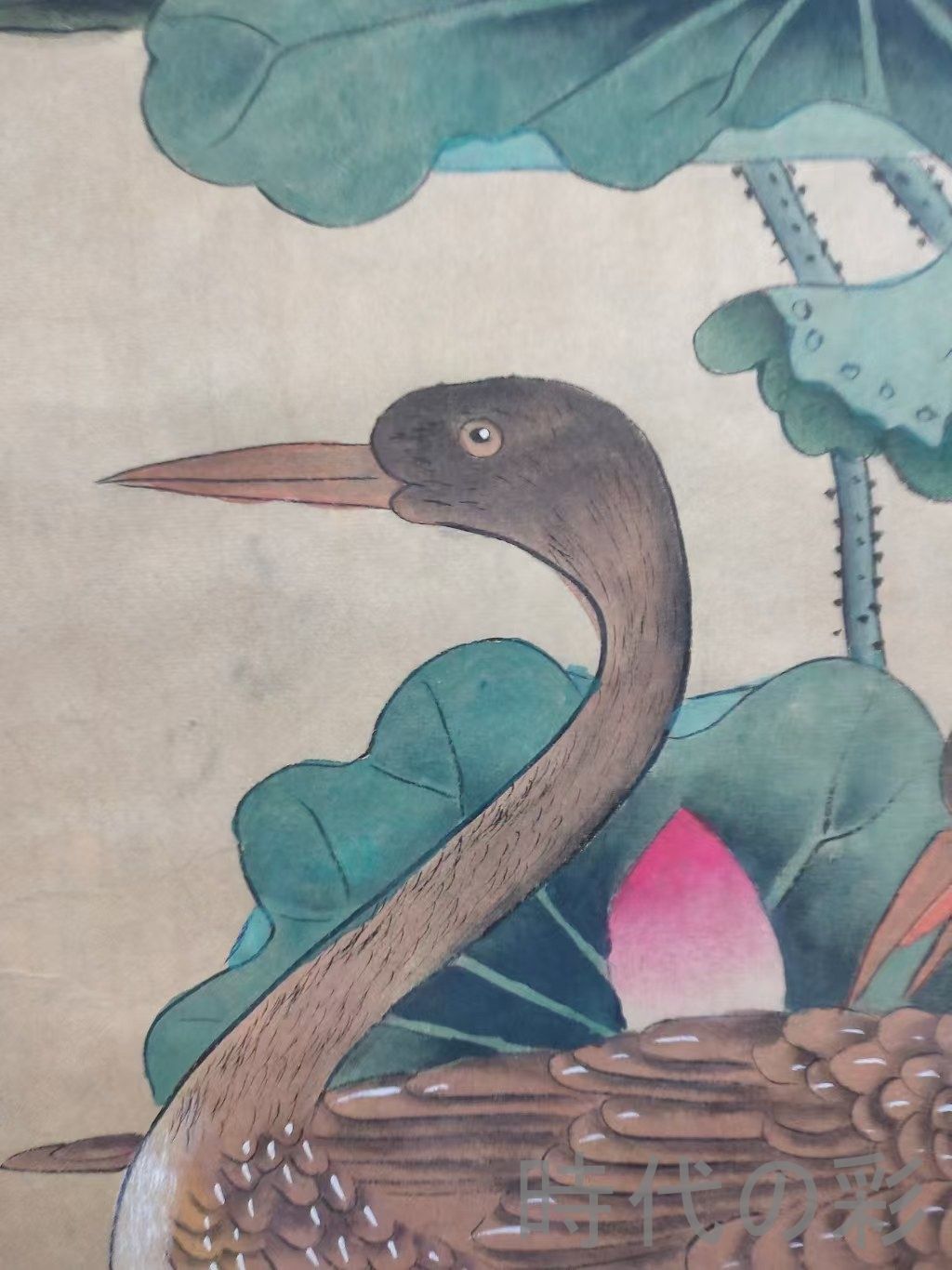 古い　中国掛軸　花鳥　絹本　肉筆 古い 中国掛軸 花鳥 絹本 肉筆