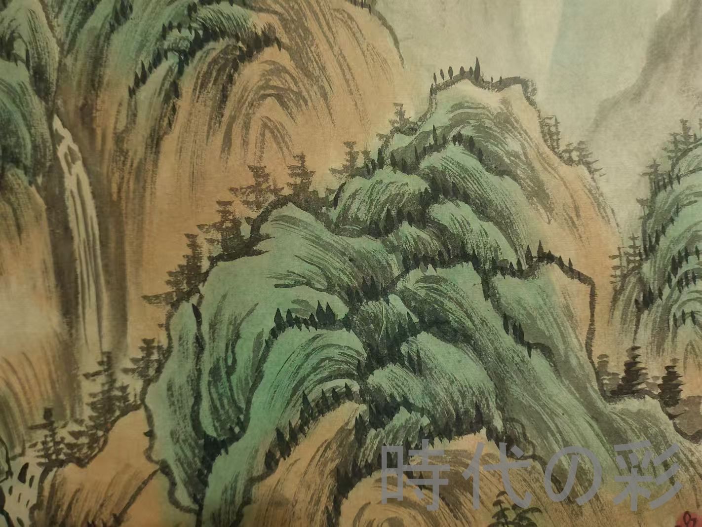 中国美術『 唐寅  唐伯虎  山水 』 中国明代山水画家 a03# 中国古美術.明時代.唐寅款.山水図.宣紙画.三尺手描き.肉筆.掛け軸.絵画