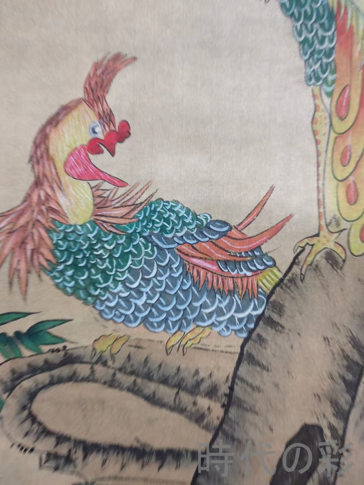 中国古美術.明時代.呂紀款.花鳥図.宣紙画.三尺手描き.肉筆.掛け軸.絵画