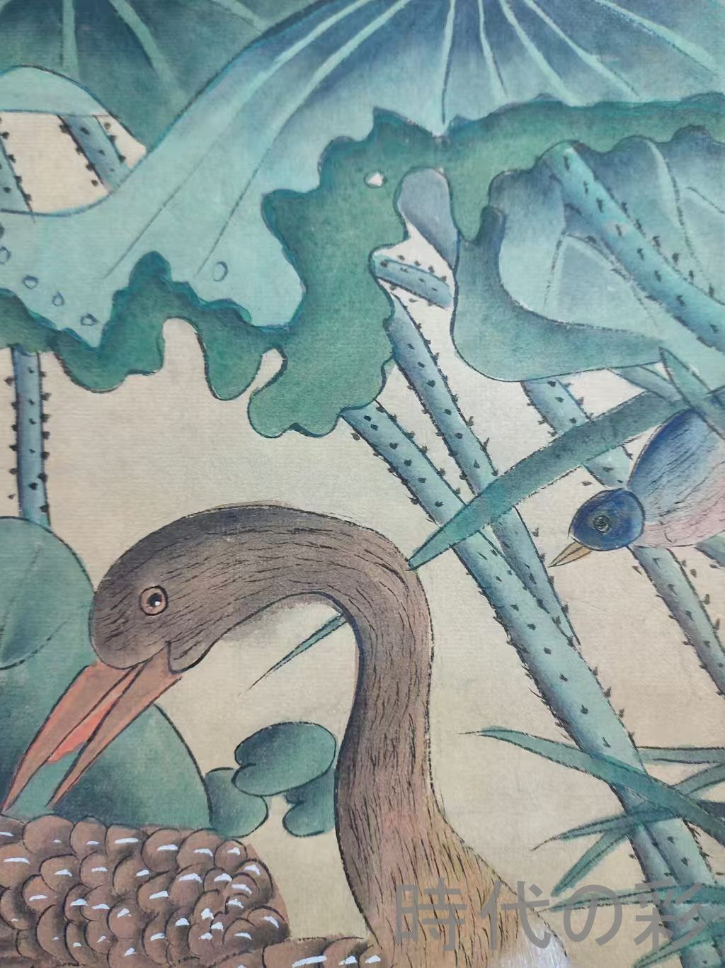 中国古美術.明時代.呂紀款.花鳥図.宣紙画.三尺手描き.肉筆.掛け軸.絵画