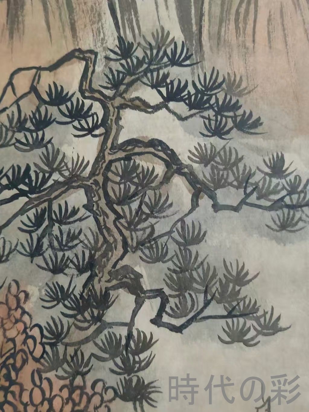 中国古美術 明代 文徴明作款 山水画 水墨画 絹本 三尺 手描き 掛け軸 肉筆 中国古美術 明代 文徴明作款 山水画 水墨画 絹本 三尺 手描き 掛け軸