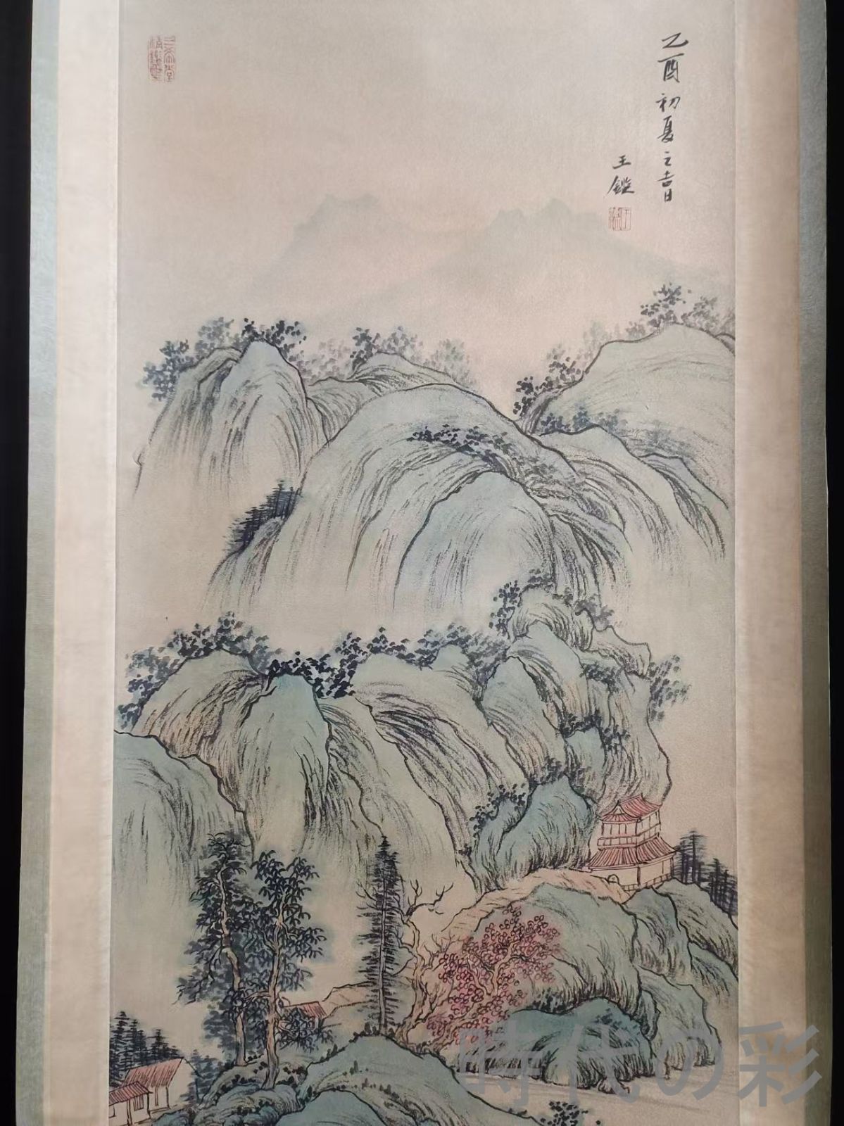 中国古美術・旧藏・明末風・周之冕款・花鳥画・絹本中堂掛軸・純手描き・書画・骨董品 中国古美術・旧藏・明末風・周之冕款・花鳥画・絹本中堂掛軸・純手描き