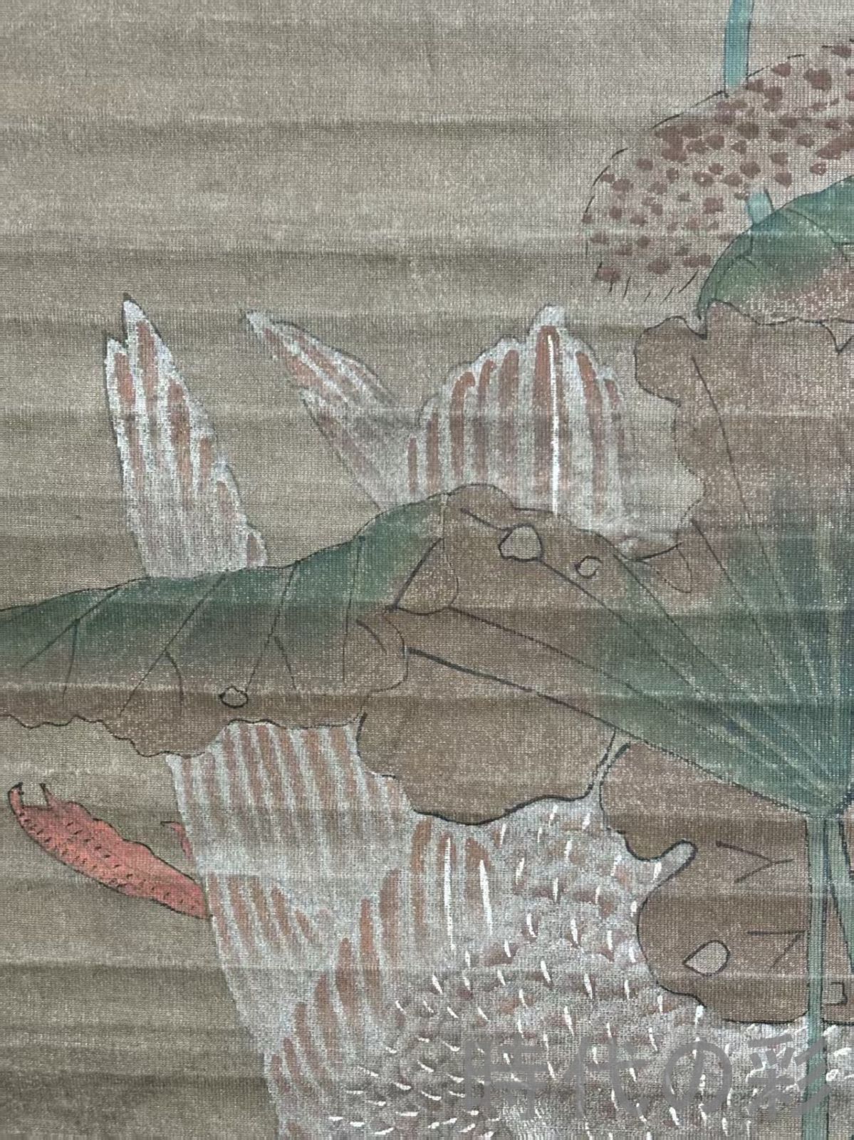 中国古美術.明時代.趙孟頫款.花鳥図.絹布画.三尺手描き.掛け軸.古賞物.古美味 中国古美術.明時代.趙孟?款.花鳥図.絹布画.三尺手描き.肉筆.掛け軸