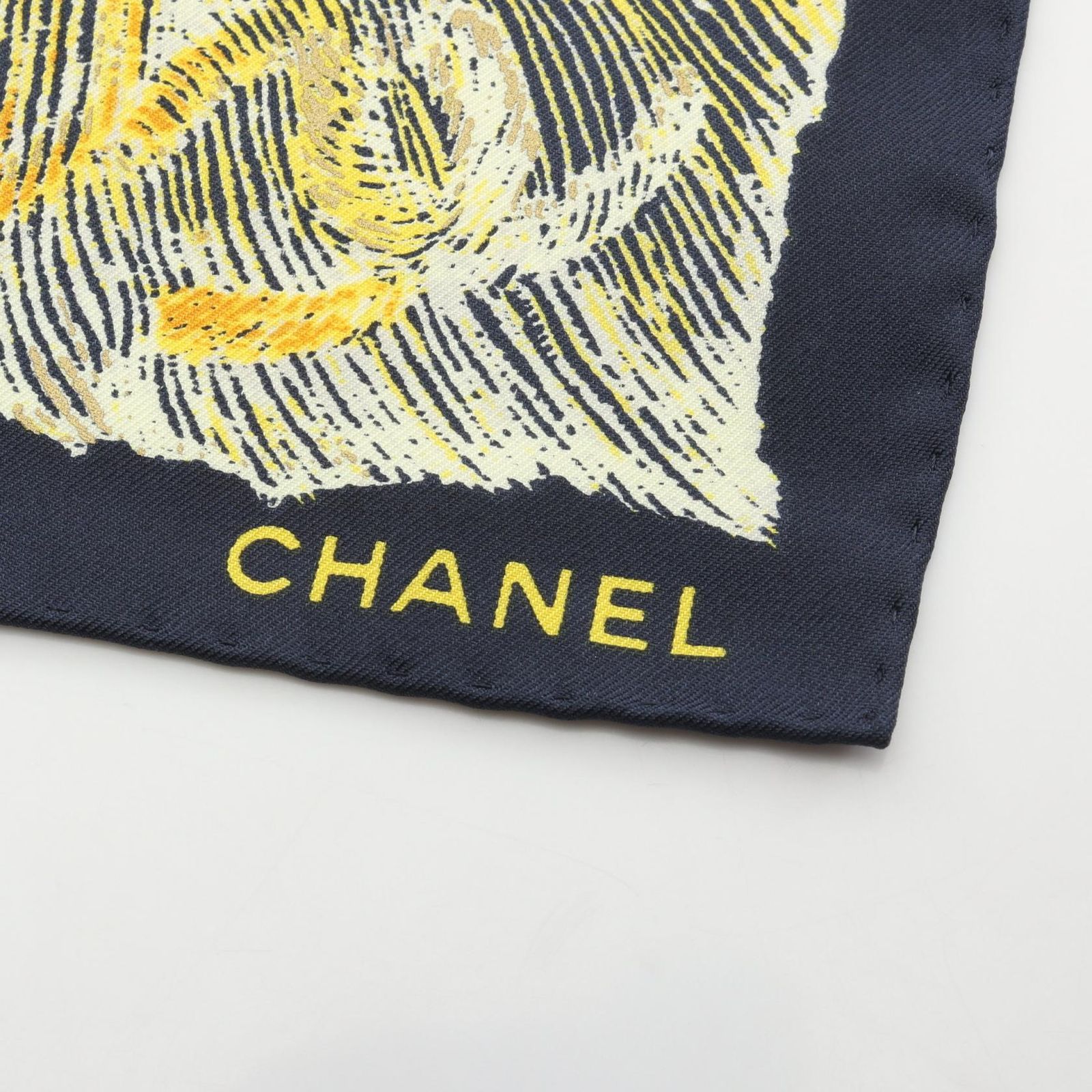 シャネル CHANEL スカーフ カメリア ココマーク シルク スカーフ
