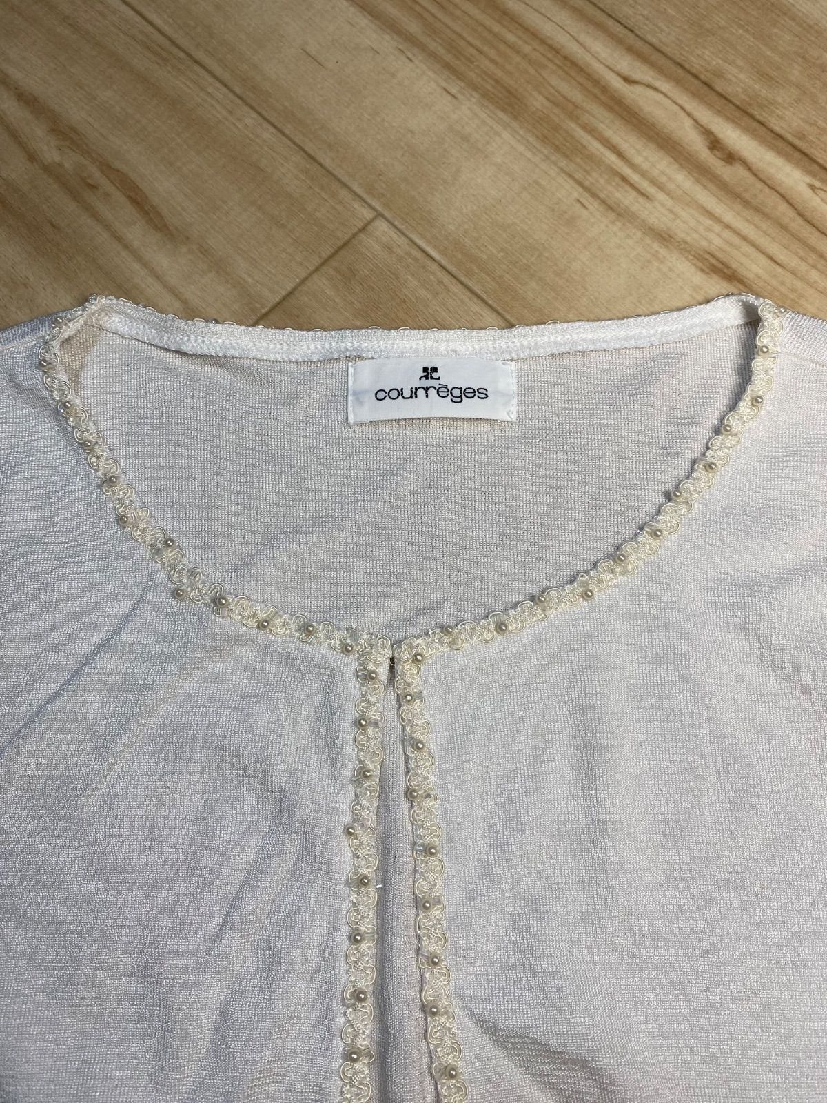 クレージュ Courreges カーディガン アンサンブル 白 サマーニット 9R