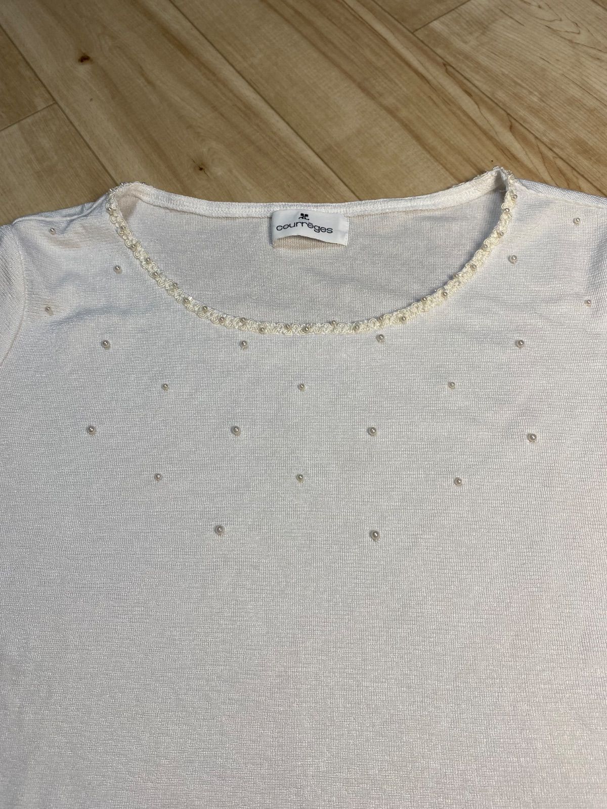 クレージュ Courreges カーディガン アンサンブル 白 サマーニット 9R