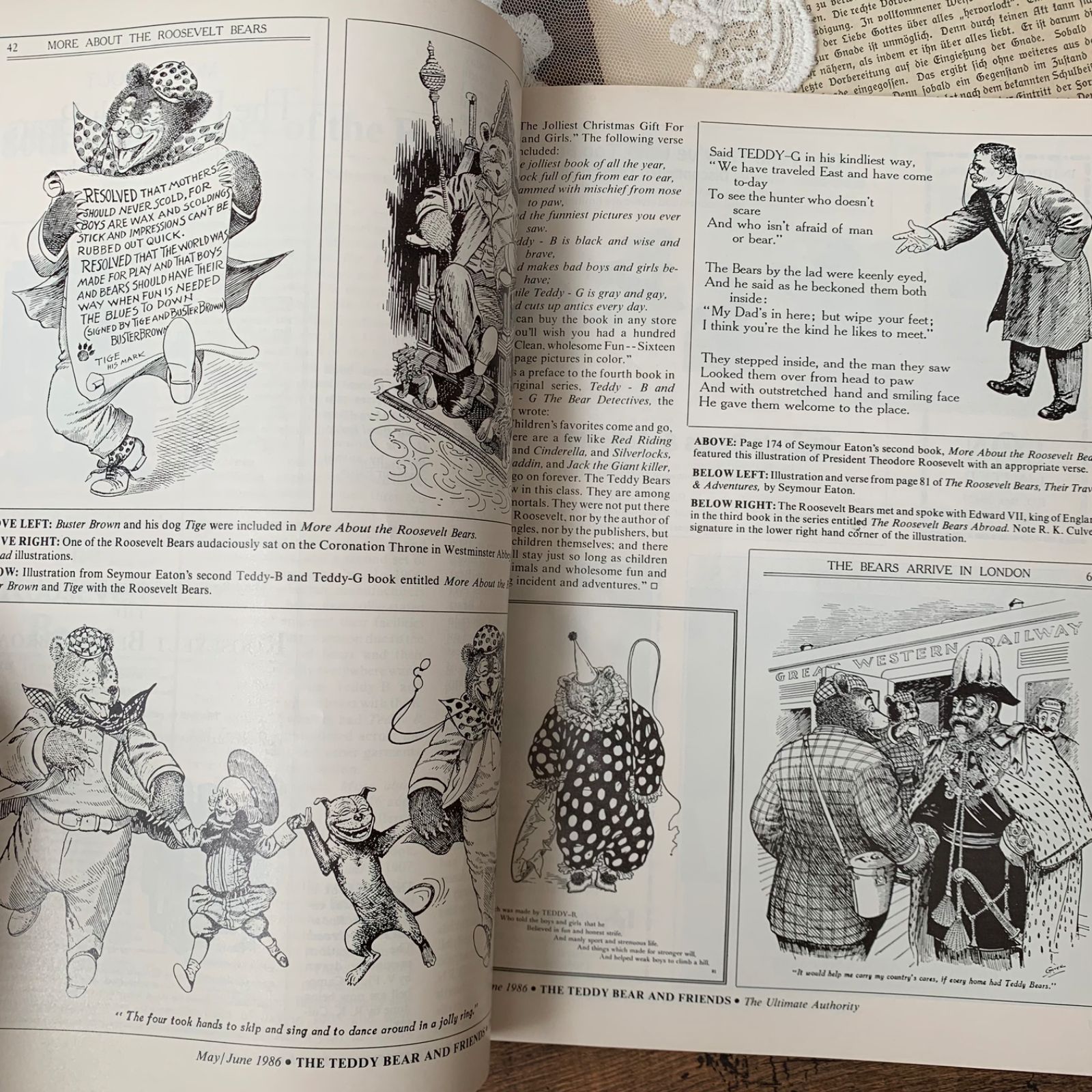 ヴィンテージ 洋書 テディベア 雑誌 4冊セット 広告 イラスト満載