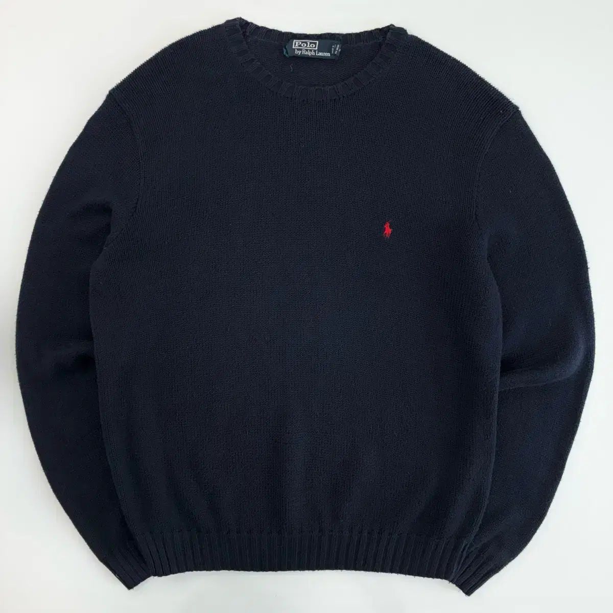 Polo ポロ ラルフローレン 90s 刺繍 コットン ネイビー ニット - メルカリ