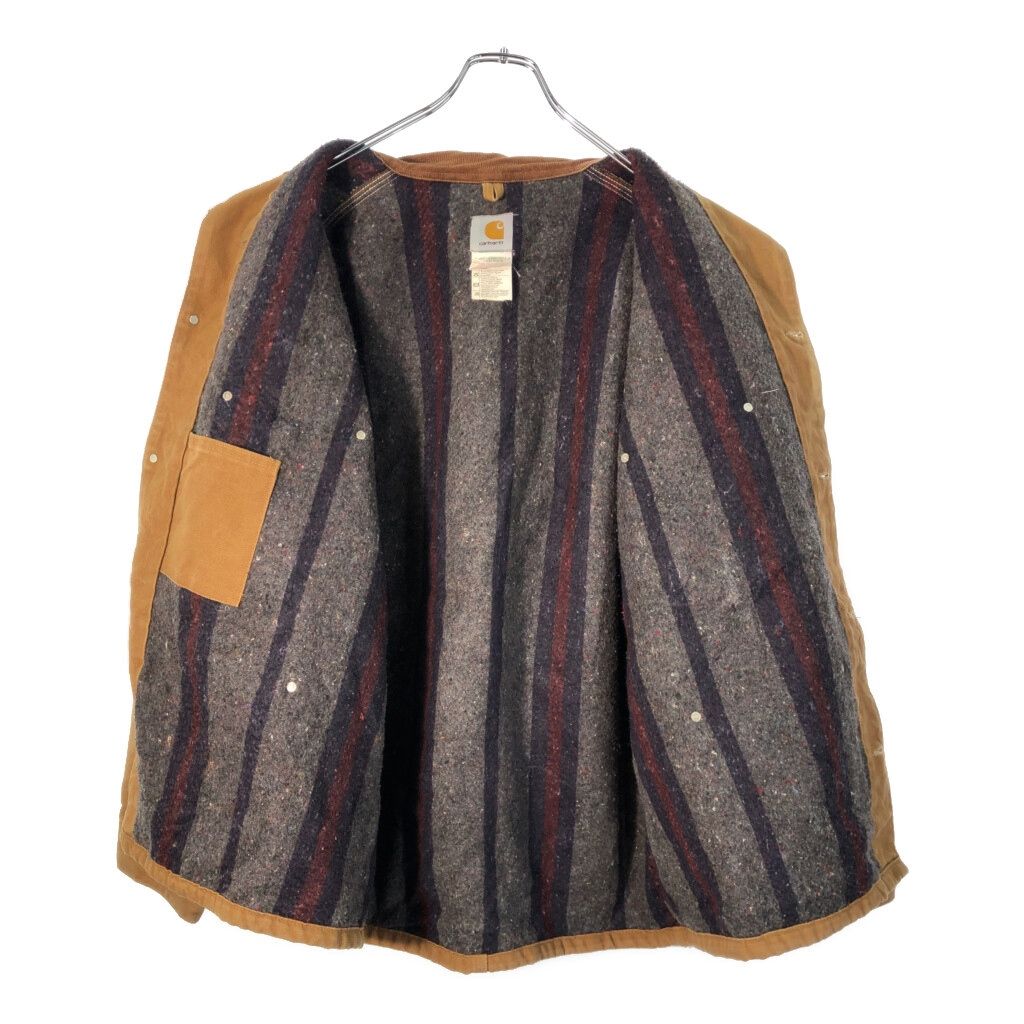 00年代 USA製 Carhartt カーハート ミシガンチョアコート 大きいサイズ ブラウン(メンズ 50 Regular)中古 古着 X2202 00年代 USA製 Carhartt カーハート ミシガンチョアコート 大きいサイズ