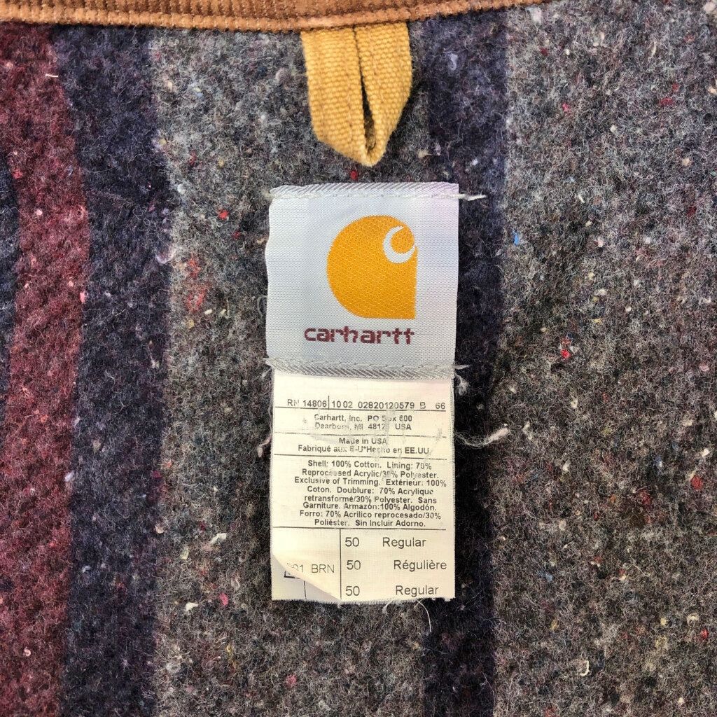 00年代 USA製 Carhartt カーハート ミシガンチョアコート 大きいサイズ