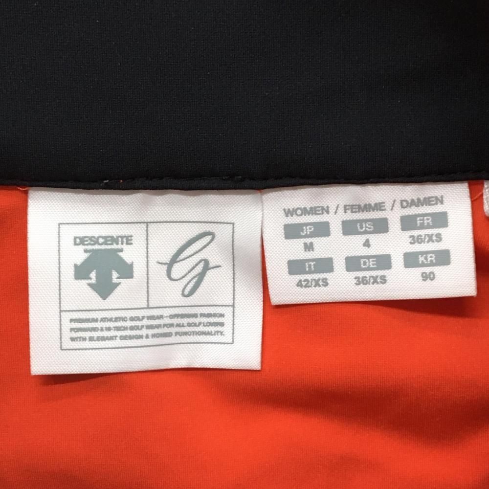 デサントゴルフ ジャケット オレンジ×黒 立体ロゴ レディース M ゴルフ
