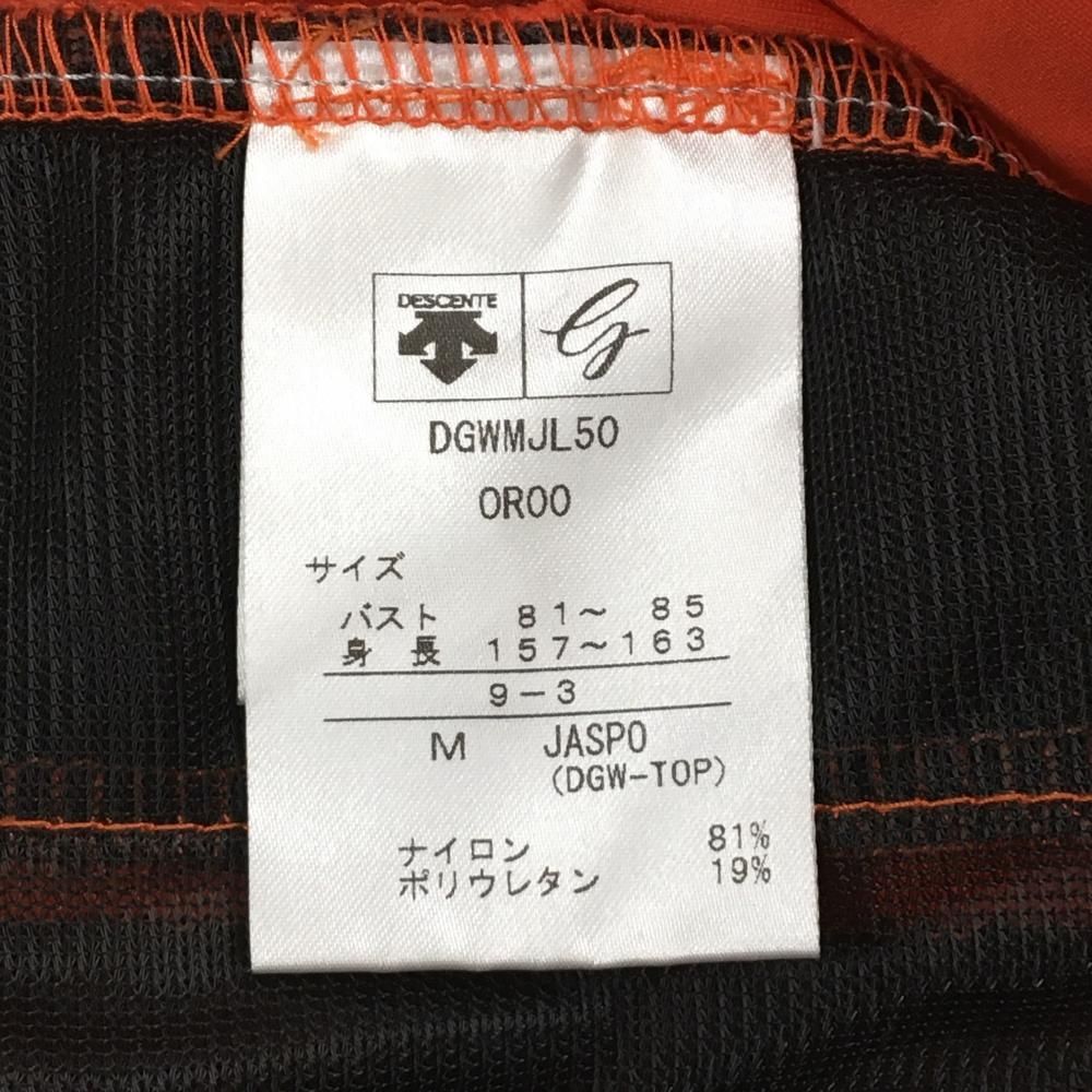 新品未使用　DESCENTE ゴルフジャケット L オレンジ DGWQJK03 デサントゴルフ ジャケット オレンジ×黒 立体ロゴ レディース M ゴルフ