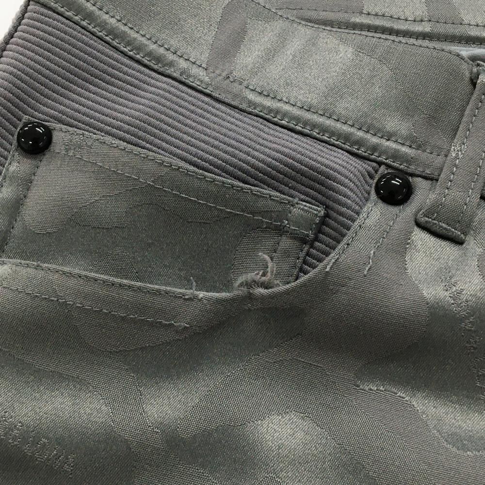 マークアンドロナ パンツ グレー カモフラ柄地模様 迷彩 スカル