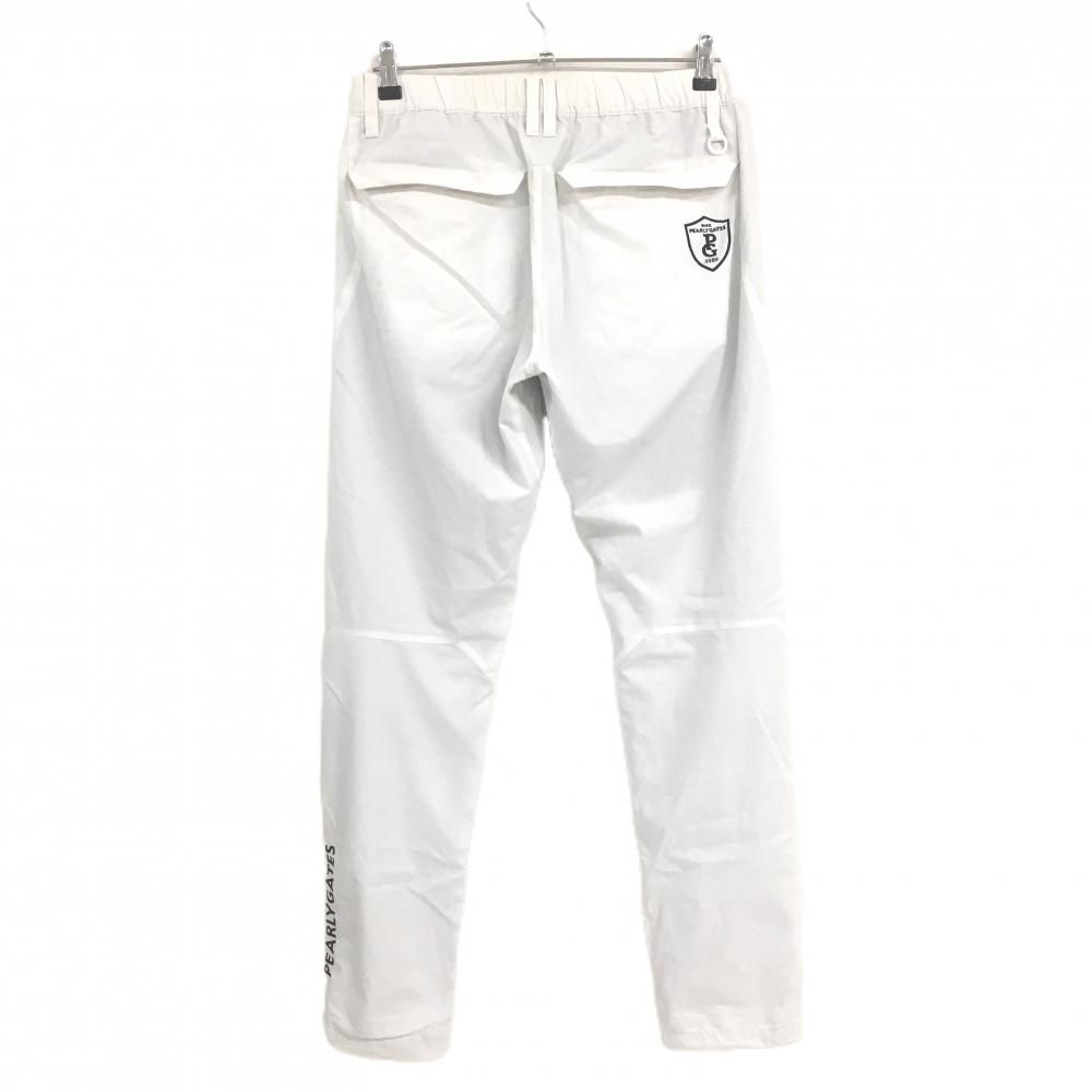防寒　蓄熱　裏地付き　パーリーゲイツ　パンツ　M〜L相当 白　ホワイト　4 美品】パーリーゲイツ パンツ 白 蓄熱裏地 シャカシャカ メンズ 4(M