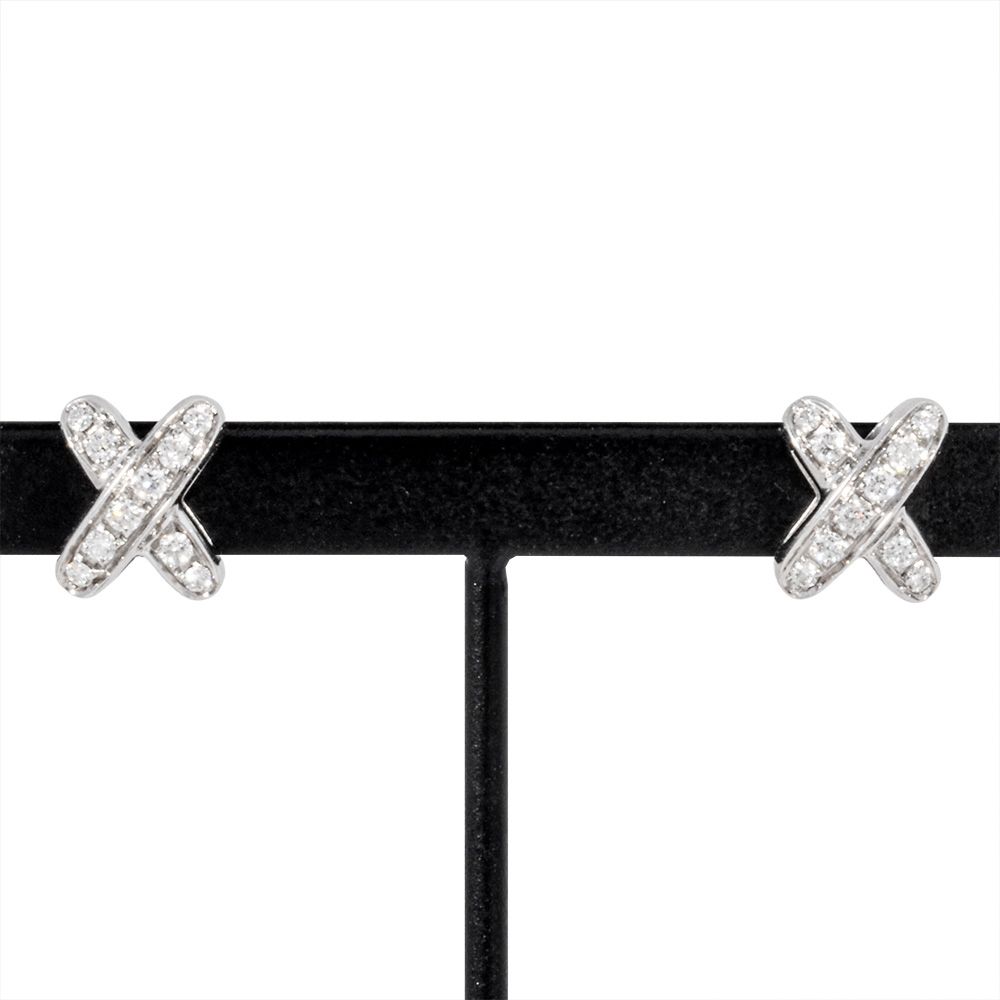 ショーメ CHAUMET ジュ・ドゥ・リアン ピアス ダイヤモンド K18WG 4.3g