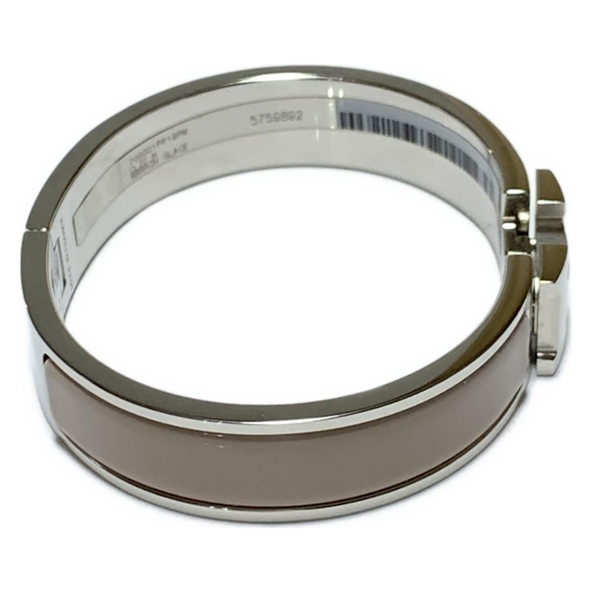 HERMES(エルメス) バングル クリックH シルバー×マロングラッセ - メルカリ