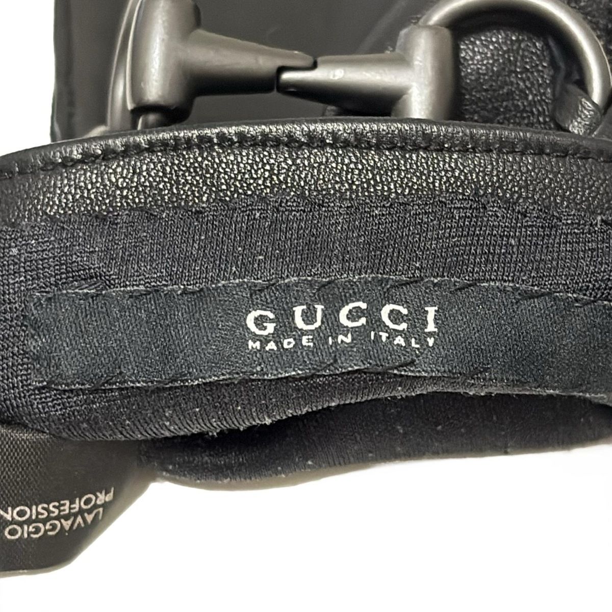 GUCCI(グッチ) 手袋 レディース 黒 ホースビット レザー - メルカリ