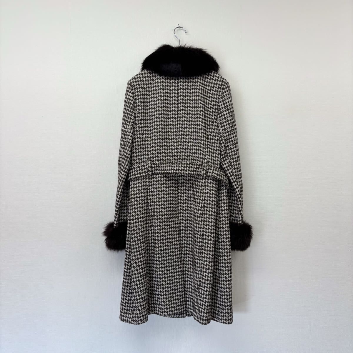 BURBERRY バーバリーロンドン ツイード ジャケット ラビットファー 40 あーりぃ様専用 バーバリーロンドン ツイードファージャケット