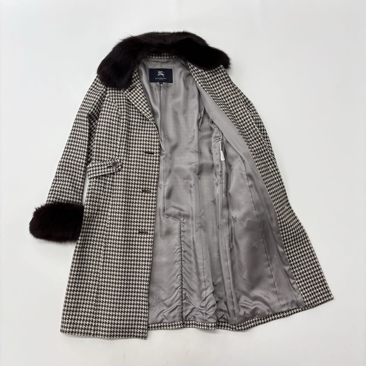 大きいサイズ 良品 BURBERRY LONDON バーバリー ロンドン 千鳥格子柄