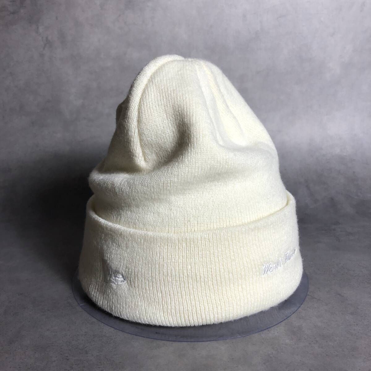 Supreme NEW ERA ニット帽　ビーニー　クロスBOXロゴ　アイボリー PQ050◇Supreme : New Era Cross Box Logo Beanie◇アイボリー系