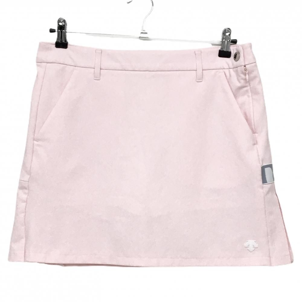 デサントゴルフ スカート ピンク×白 裾サイドプリーツ ストレッチ 内側