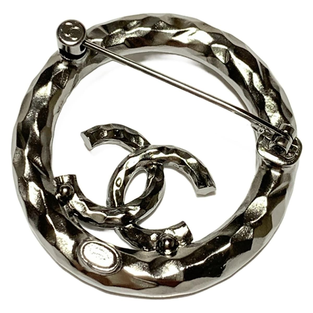 CHANEL(シャネル) ブローチ ココマーク シルバー×クリア - メルカリ