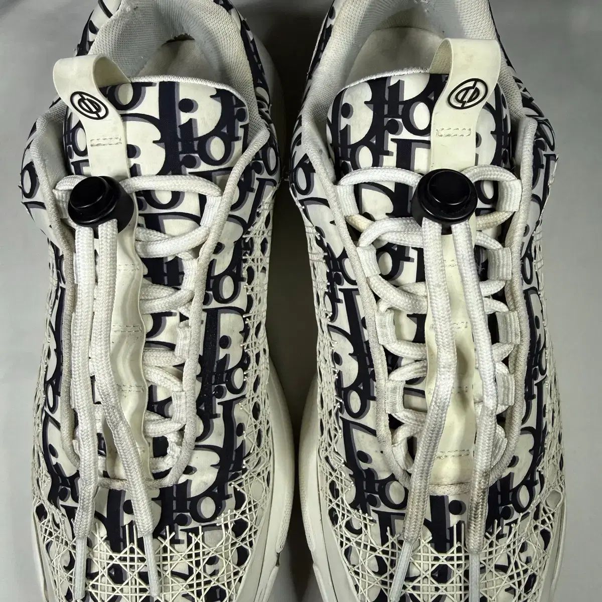 42サイズ ディオール B24 オブリーク カナージュ モチーフ 白