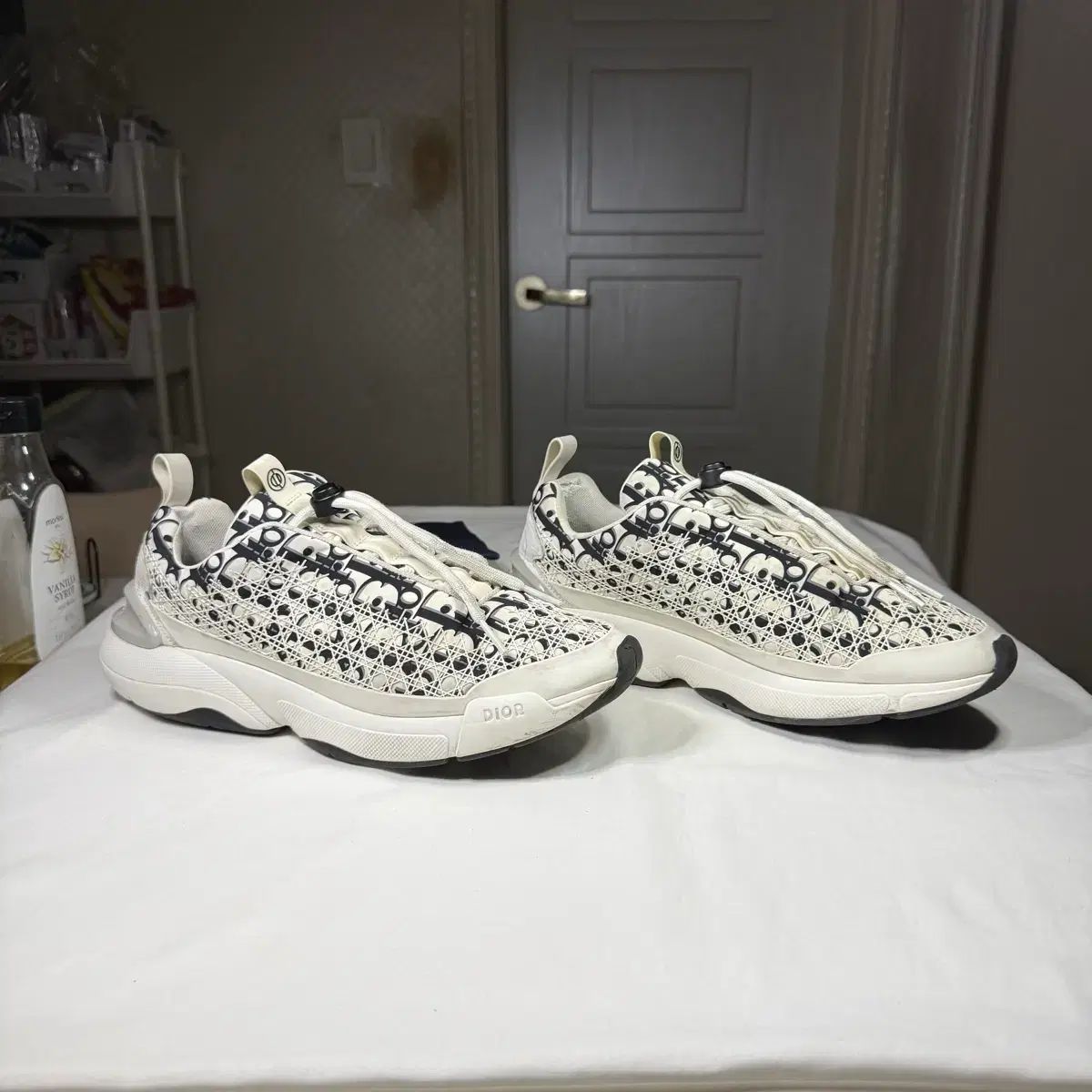 42サイズ ディオール B24 オブリーク カナージュ モチーフ 白