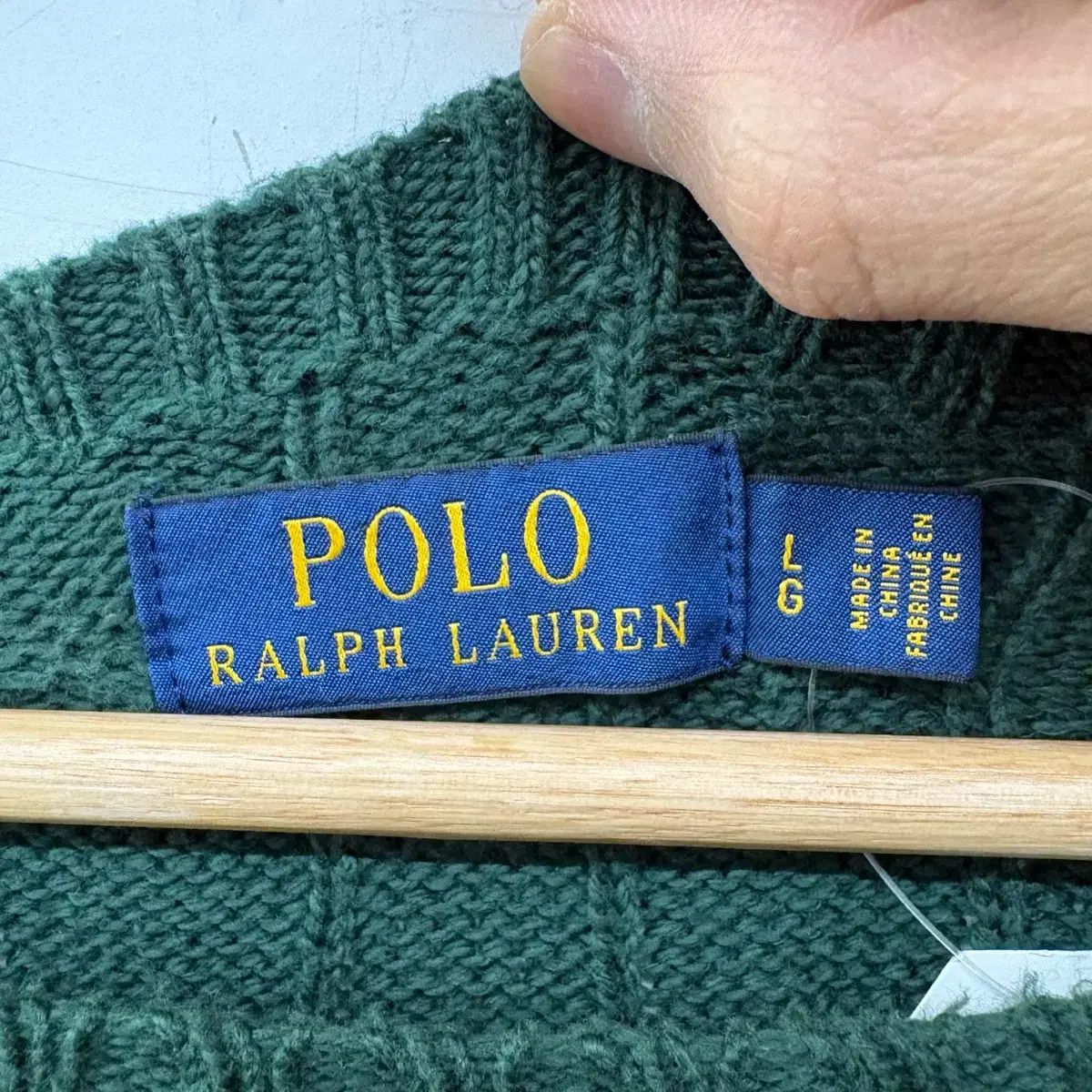 ポロ ラルフローレン ケーブルニット グリーン レディース/L - メルカリ