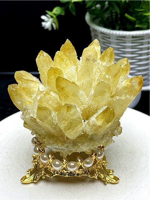 超綺麗☆パイナップル水晶クラスターB89D6/59D04A - メルカリ