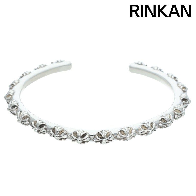 クロムハーツ BANGLE CROSS/クロスバンド シルバーバングル メンズ L