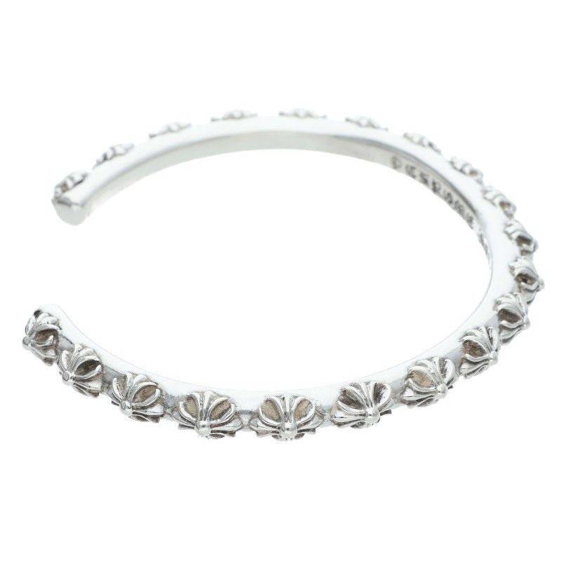 クロムハーツ BANGLE CROSS/クロスバンド シルバーバングル メンズ L