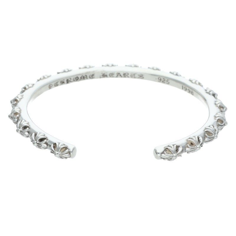 クロムハーツ BANGLE CROSS/クロスバンド シルバーバングル メンズ L