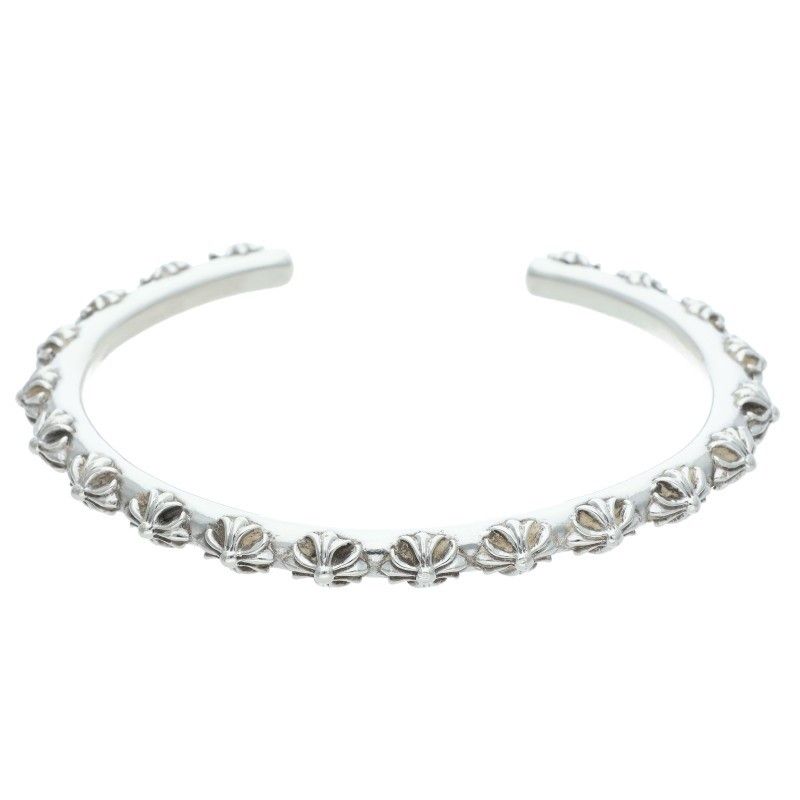 クロムハーツ BANGLE CROSS/クロスバンド シルバーバングル メンズ L